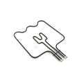 Recambio Resistencia inferior 1500W horno Electrolux 140053756015