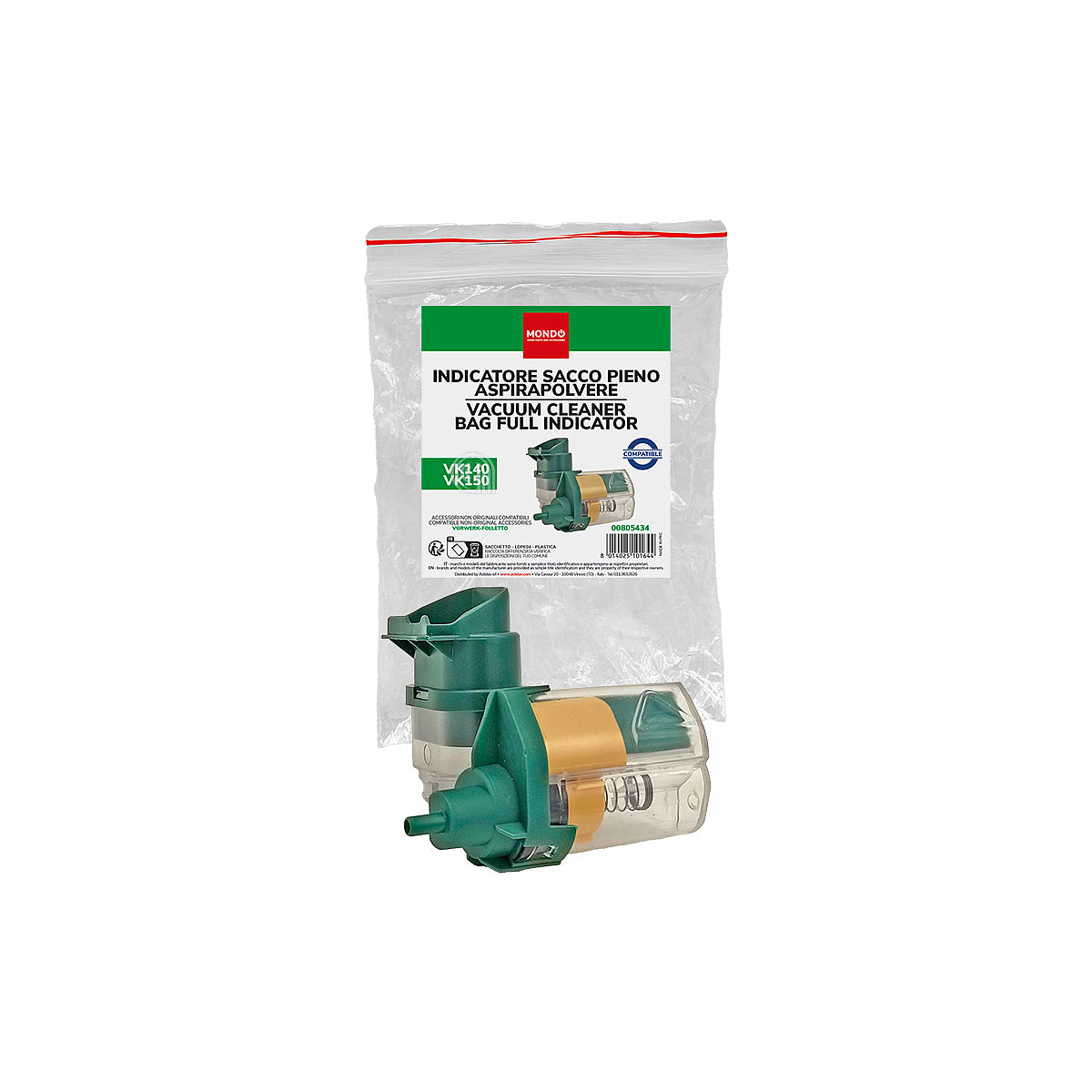 Recambio Indicatore sacco pieno VK140 VK150 aspiradora Mondo 30818