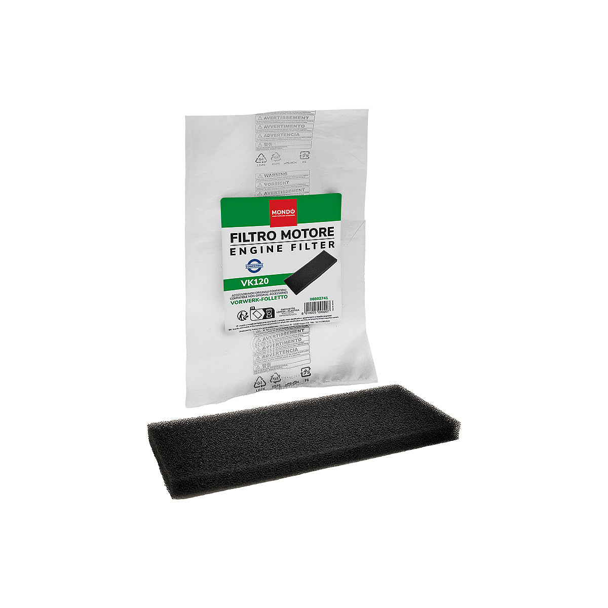 Filtro silenciador aspiradora Mondo 00802741