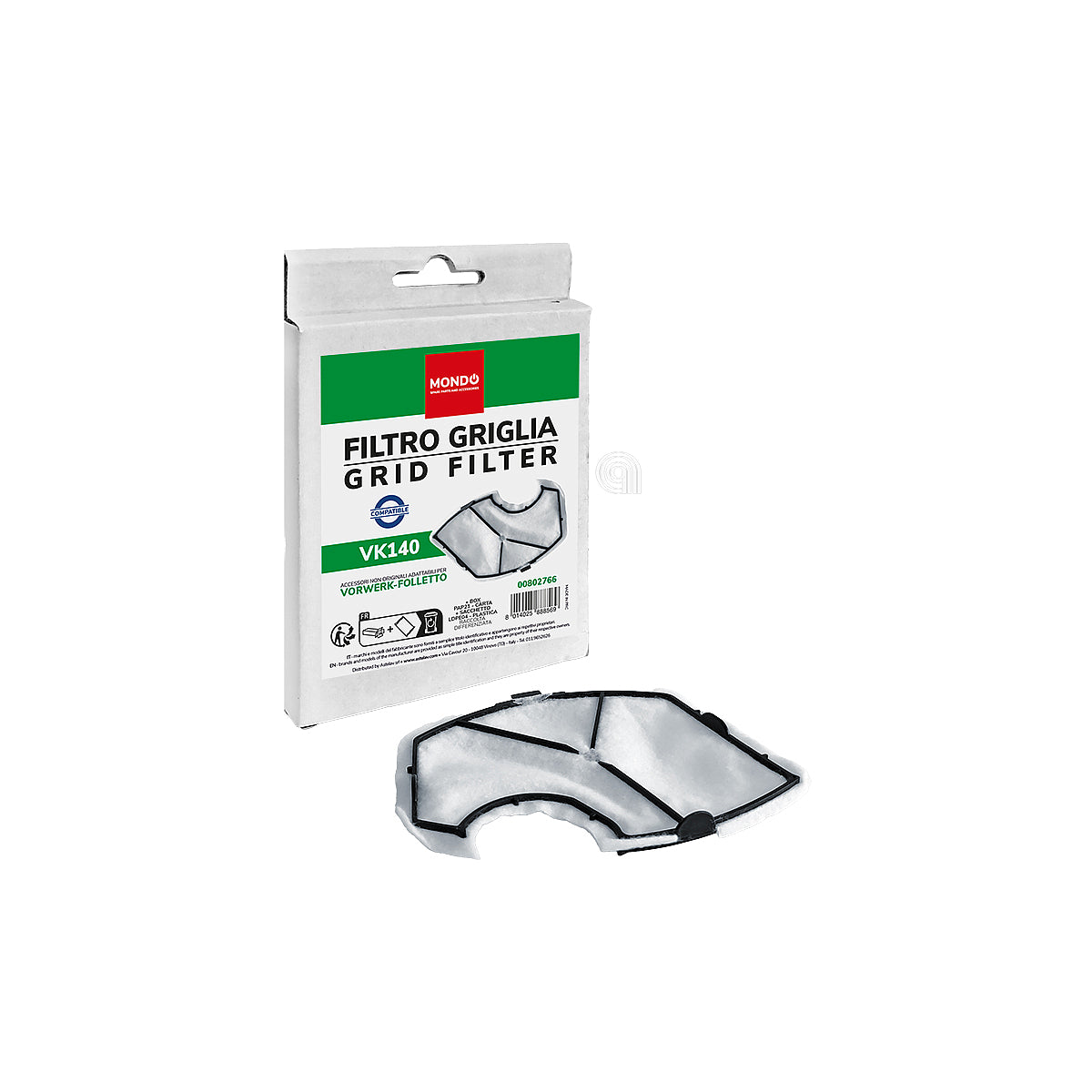 Filtro de rejilla aspiradora Mondo 00802766
