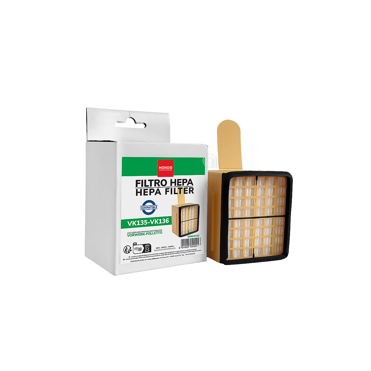Filtro HEPA aspirador Mondo 00802743