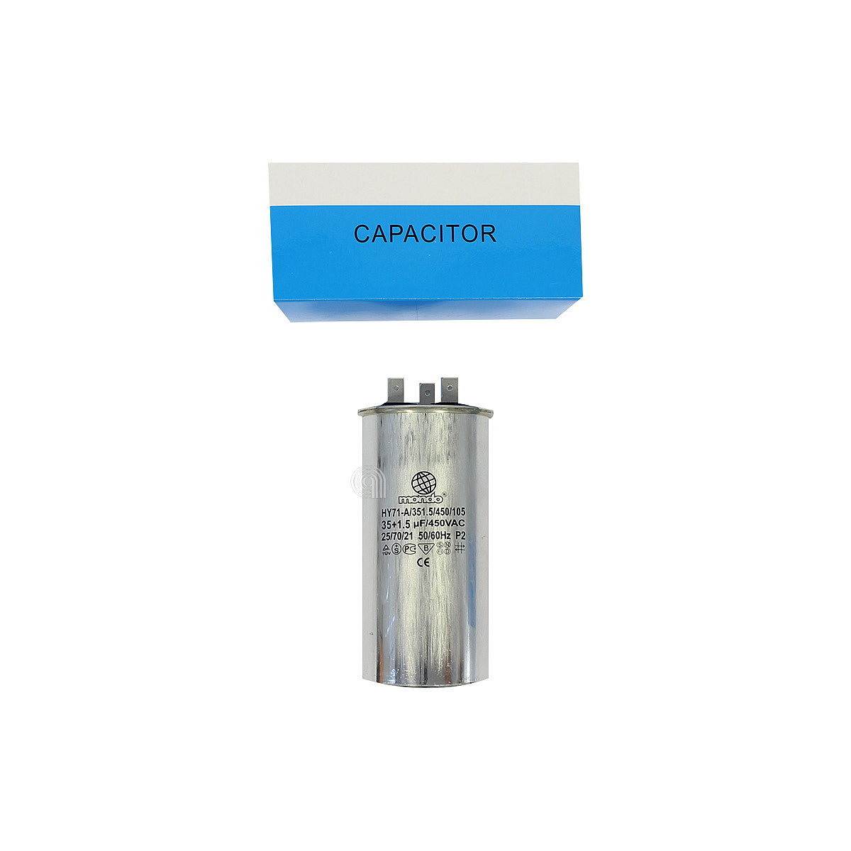 Condensador dual universal 35+1,5 uF 450 V Mondo 00230351