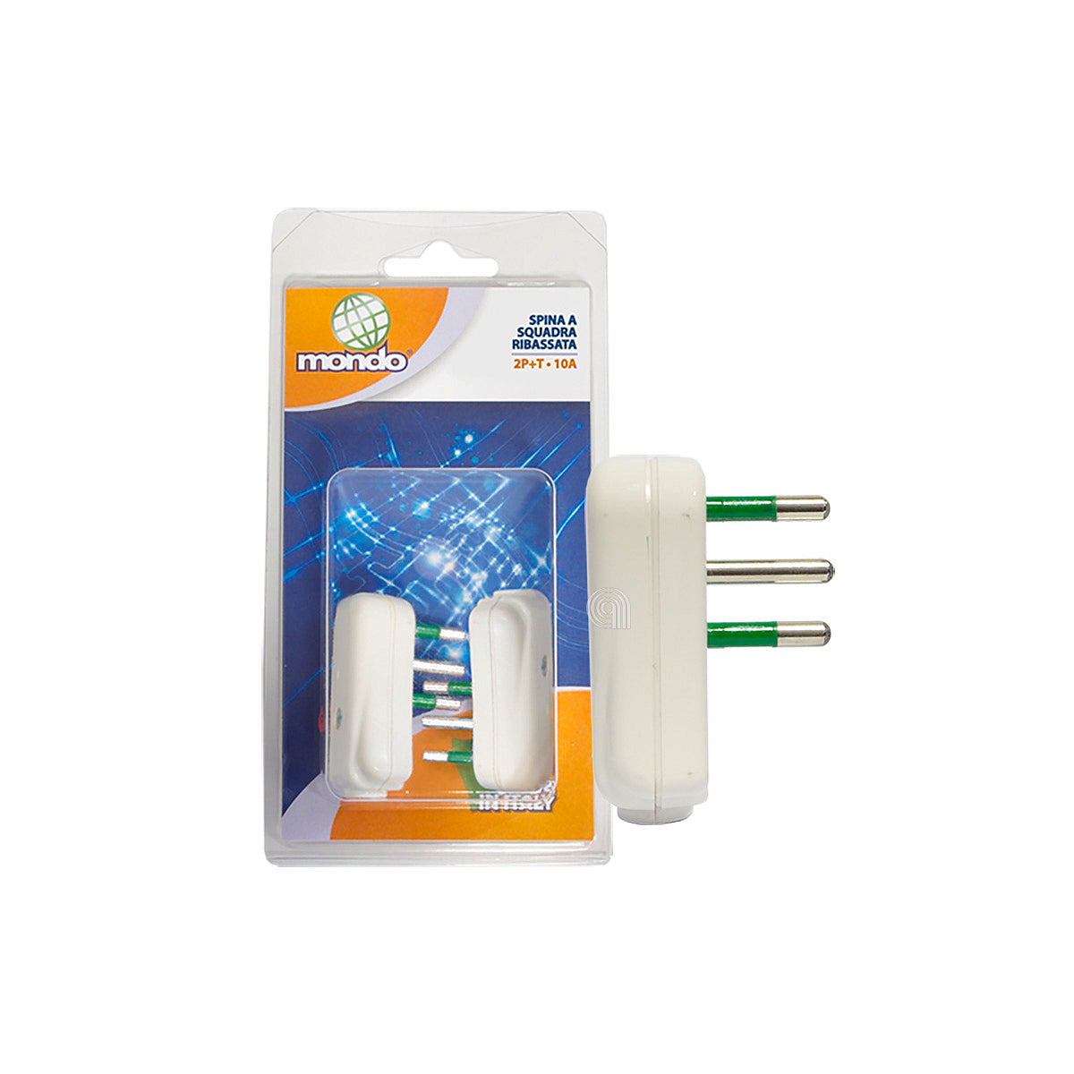 Recambio Enchufe A squadra ribassata con terra 10A cod pequeño electrodoméstico Mondo 55301170
