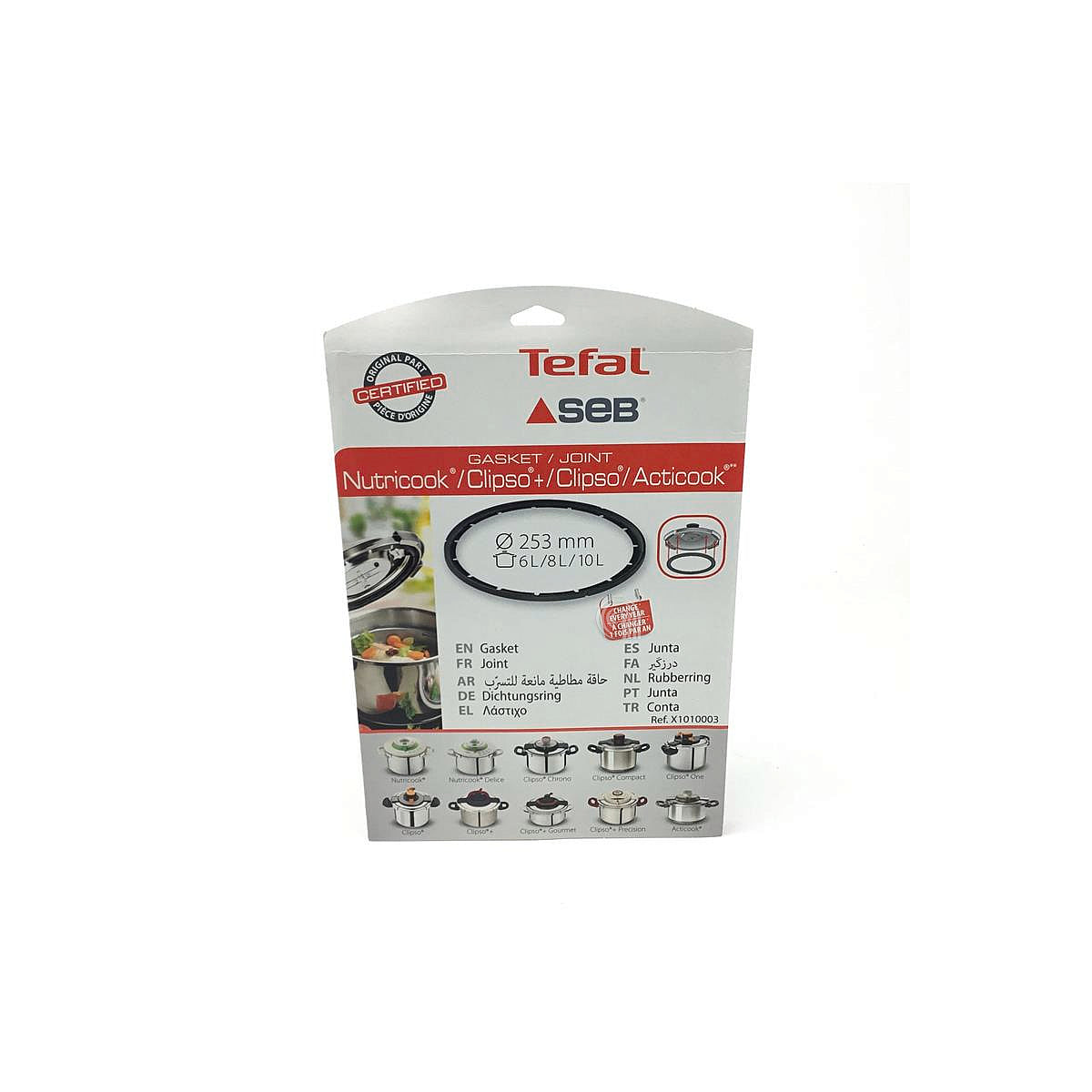 Recambio 253 mm olla a presión Tefal X1010003