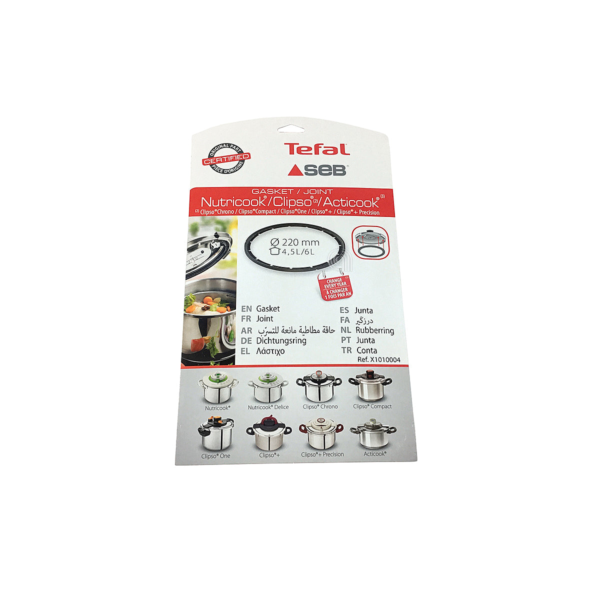 Recambio 220 mm olla a presión Tefal X1010004